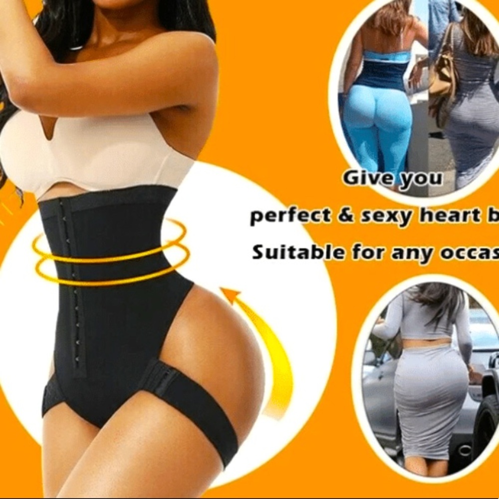 Black/Nude Butt Lift Booty Lifter Panty Tummy Control Shaper Enhancer Body